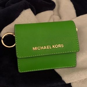 New Michael Kors green & gold wallet